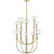 Alchemy 10 Light 30 inch Lacquered Brass Chandelier Ceiling Light