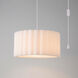 Scallop 1 Light 18 inch Satin Nickel Pendant Swag Kit Ceiling Light
