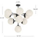 Alora Mood Nouveau 10 Light 34.88 inch Matte Black/Opal Matte Glass Chandelier Ceiling Light