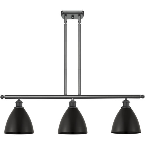 Ballston Dome 3 Light 36 inch Matte Black Island Light Ceiling Light