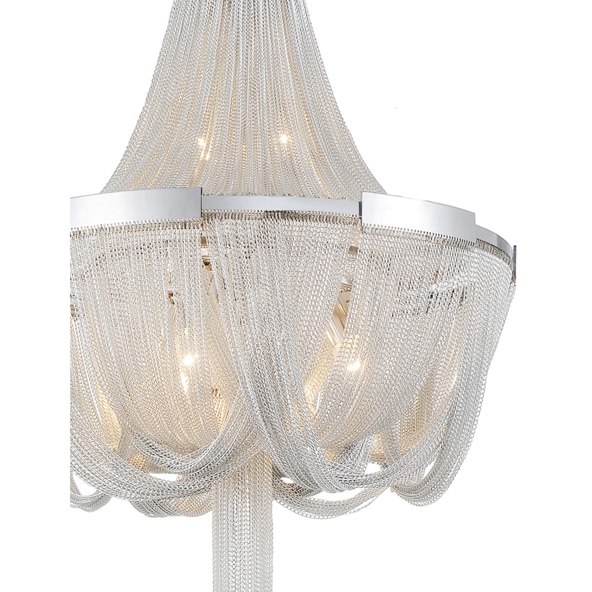 Enchanted 6 Light 20 inch Chrome Down Chandelier Ceiling Light