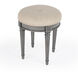Bernadette Upholstered 18"W Vanity Stool in Gray