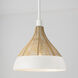 Kali 1 Light 14 inch Matte White Pendant Ceiling Light