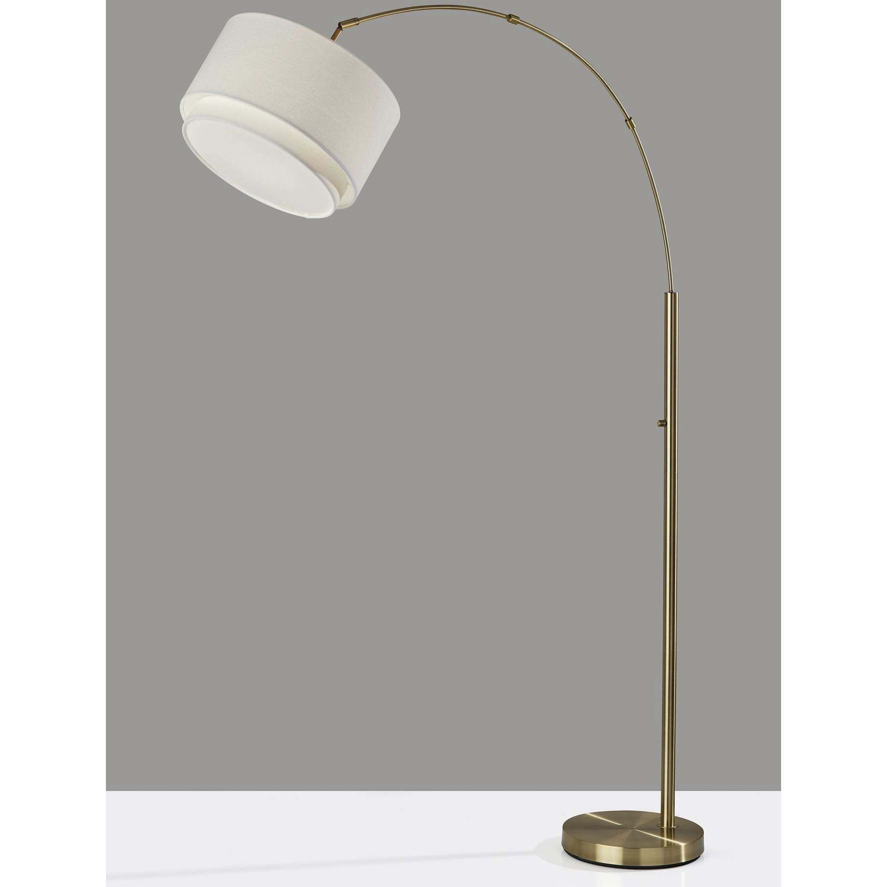 Brinkley 73.5 inch 100.00 watt Antique Brass Arc Floor Lamp Portable Light