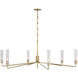 AERIN Casoria LED 56.5 inch Hand-Rubbed Antique Brass Chandelier Ceiling Light, Grande