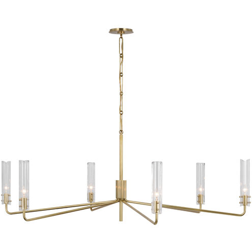 AERIN Casoria LED 56.5 inch Hand-Rubbed Antique Brass Chandelier Ceiling Light, Grande