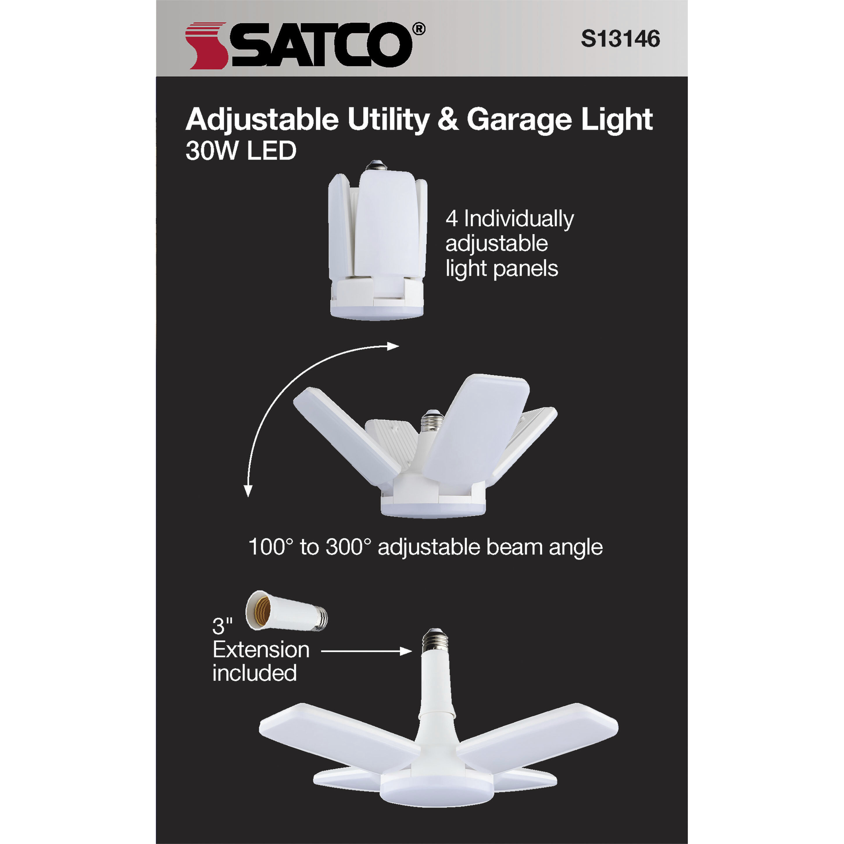 Lumos LED 14 inch White Garage Utility Light Ceiling Light