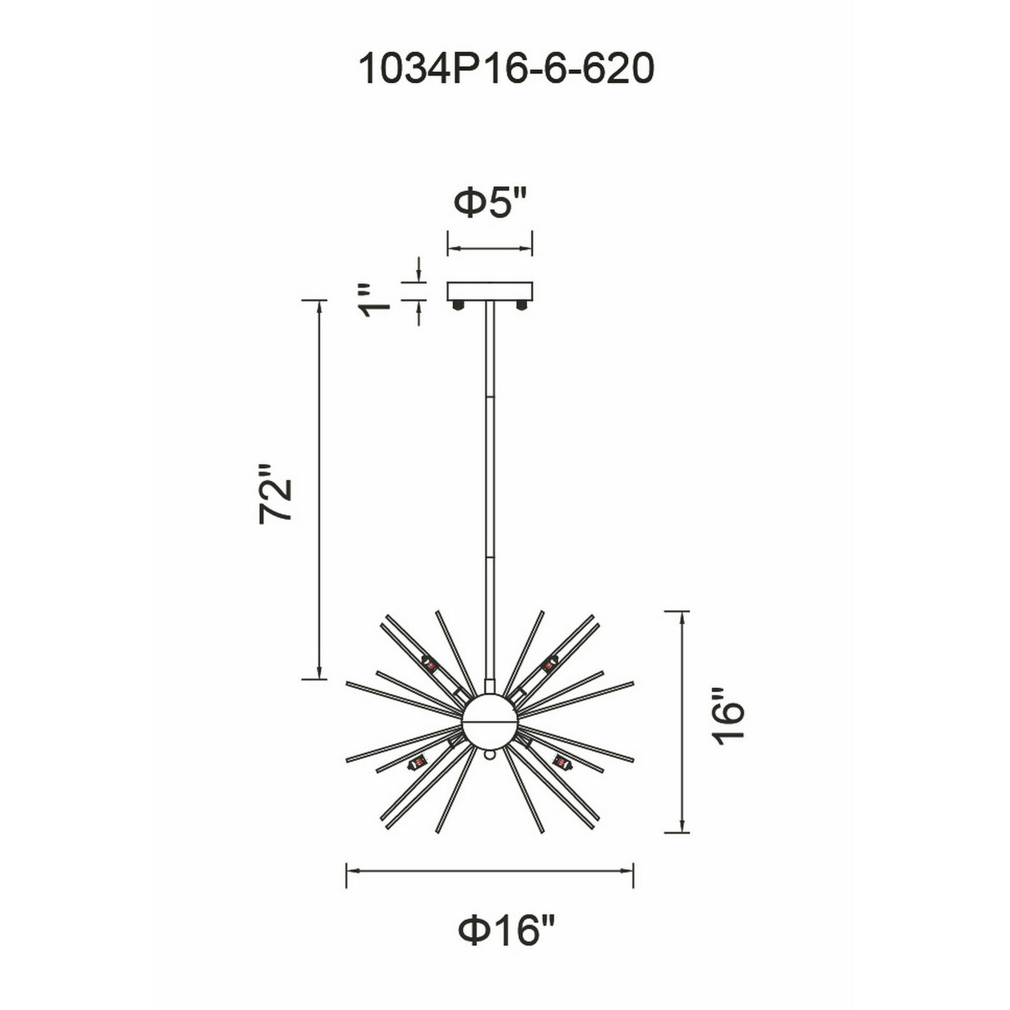 Savannah 6 Light 16 inch Gold Leaf Chandelier Ceiling Light