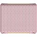 Robias Rectangular Rattan 24.5" Counter Stool in White and Pink Dot