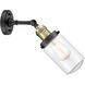 Franklin Restoration Dover 1 Light 5 inch Black Antique Brass Sconce Wall Light in Clear Glass, Franklin Restoration