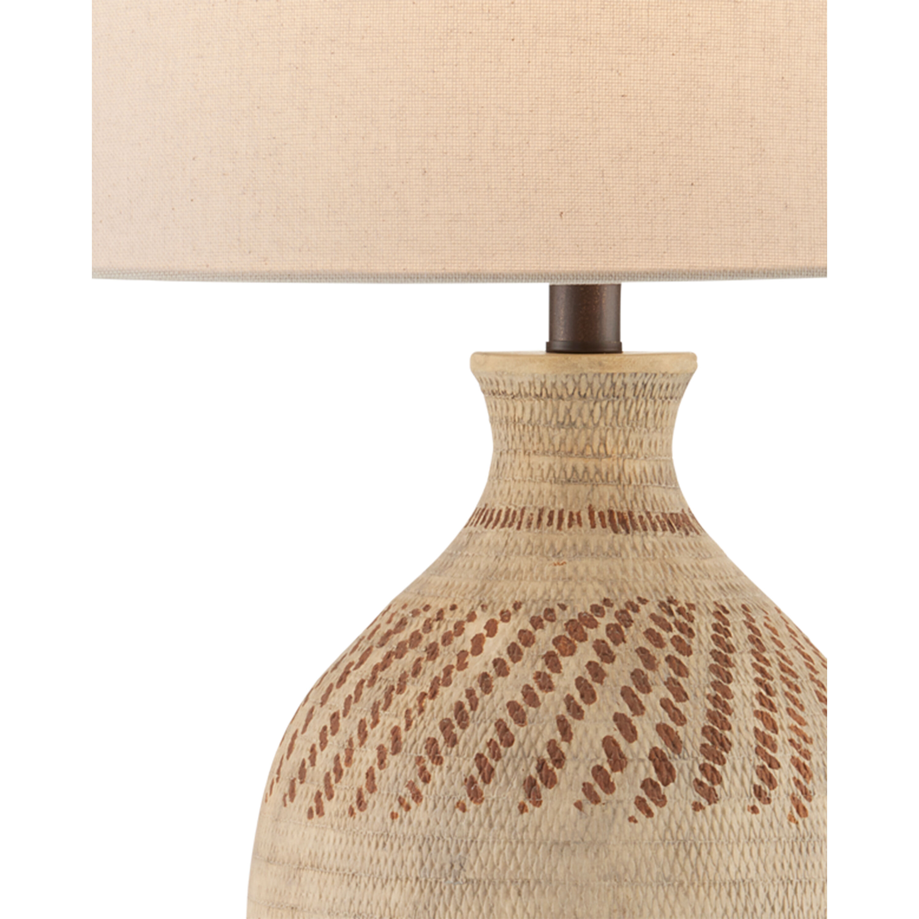 Faiyum 30.5 inch 150 watt Tan/Brown/Hand Rubbed Bronze Table Lamp Portable Light