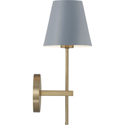 Xavier 1 Light 6 inch Vibrant Gold and Blue Sconce Wall Light