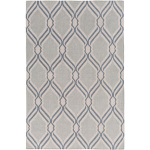 Rivington 72 X 48 inch Gray and Blue Area Rug, Wool and Cotton