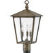 Heritage Huntersfield 3 Light 20.75 inch Burnished Bronze Outdoor Post Mount Lantern