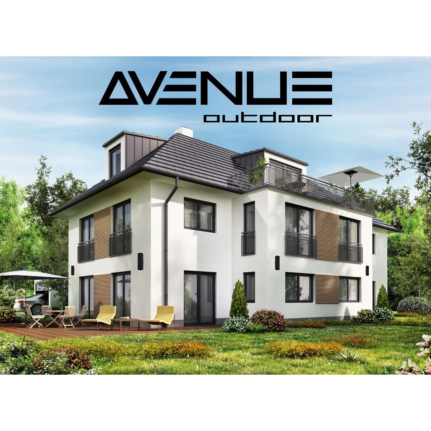 Avenue Outdoor LED 20 inch Black Outdoor Wall Mount