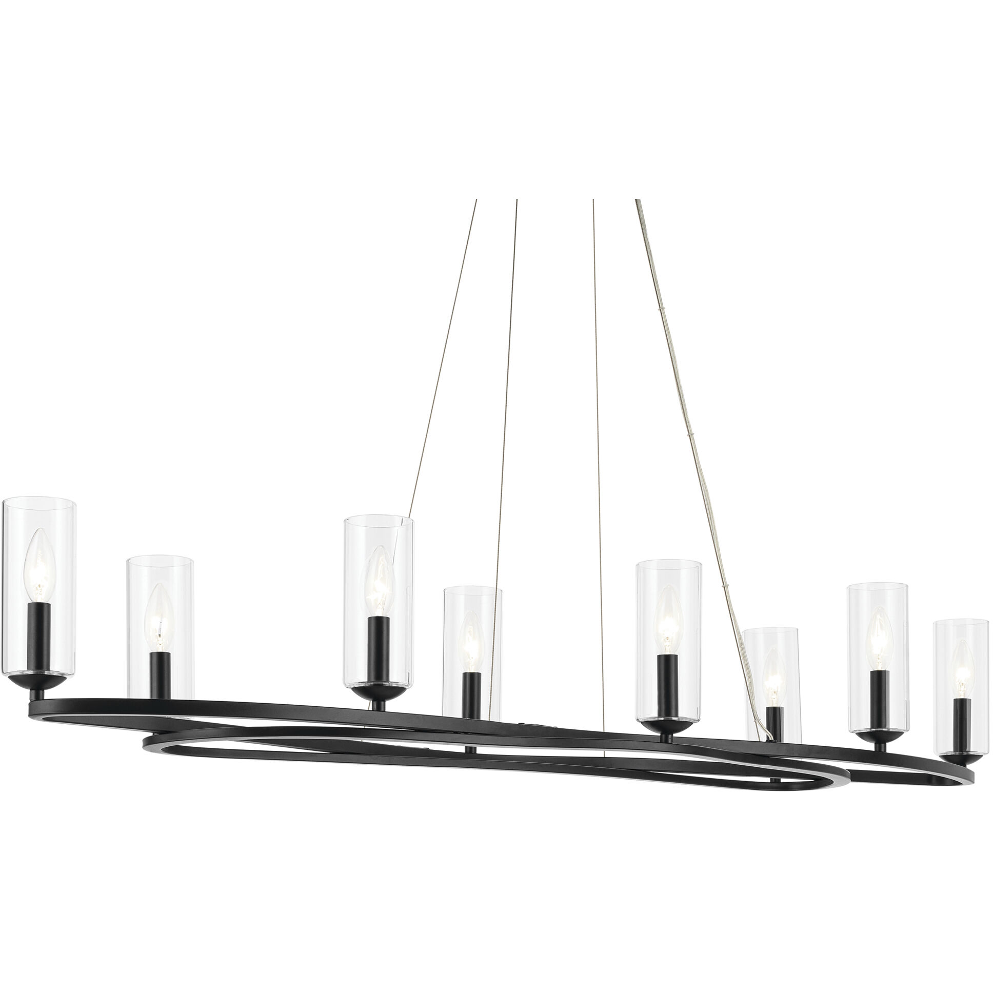 Harpin Linear Chandelier Ceiling Light in Black