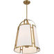 Chartwell 4 Light 16.75 inch Warm Brass Pendant Ceiling Light