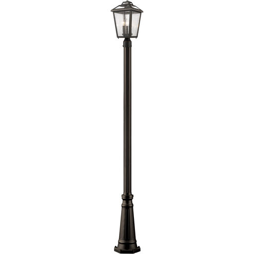 Bayland 3 Light 111 inch Oil Rubbed Bronze Outdoor Post Mounted Fixture in 11.8
