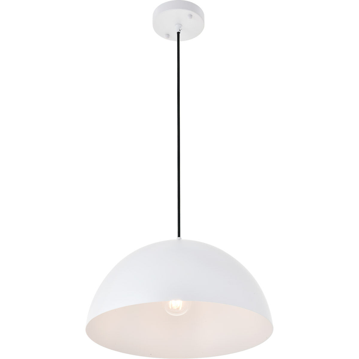 Forte 1 Light 14 inch White Pendant Ceiling Light