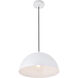 Forte 1 Light 14 inch White Pendant Ceiling Light