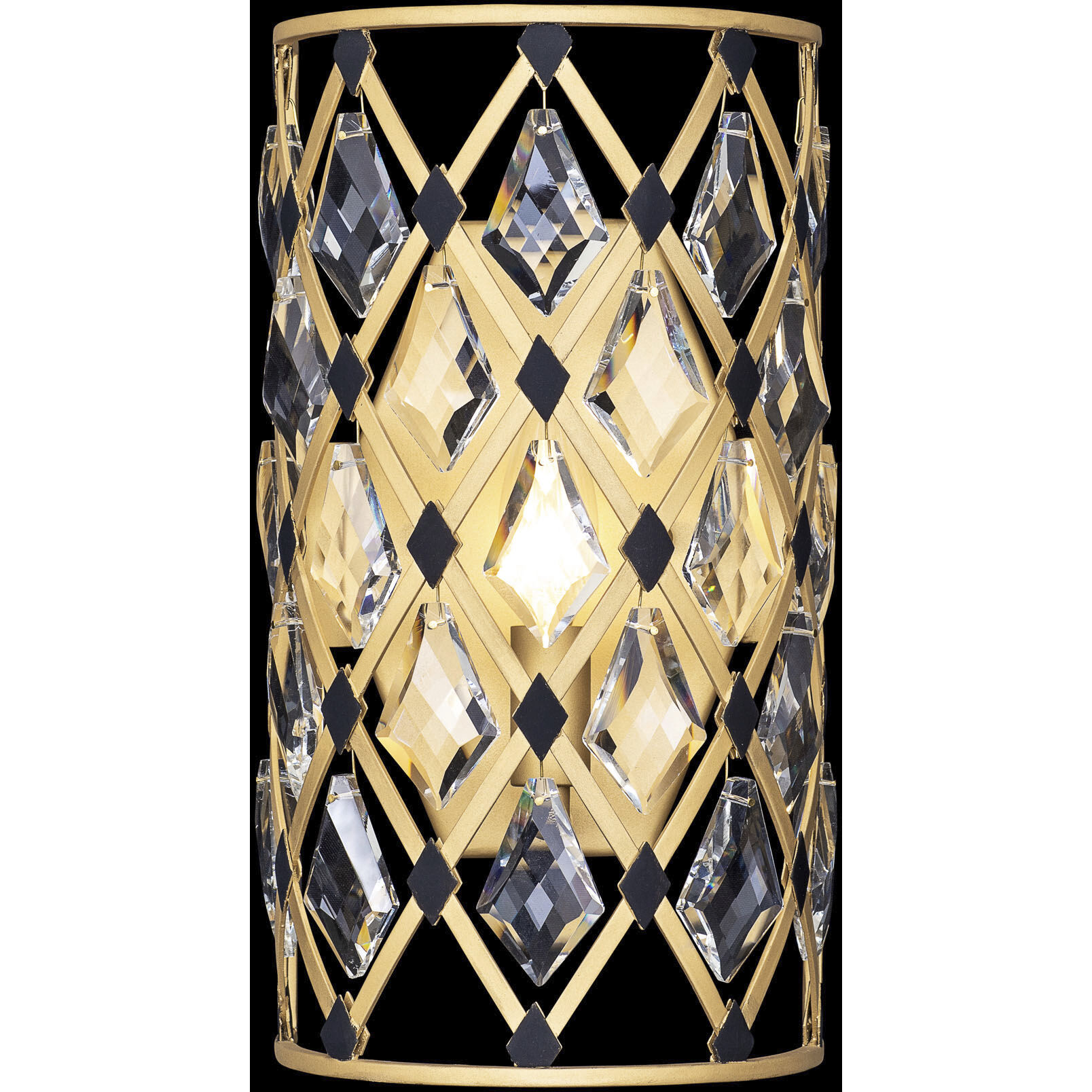 Windsor 1 Light 7 inch French Gold and Matte Black Wall Sconce Wall Light