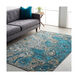 Pepin 90 X 63 inch Blue and Blue Area Rug, Polypropylene