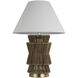 Chapman & Myers Antigua 29.25 inch 15 watt Natural Abaca and Antique-Burnished Brass Layered Table Lamp Portable Light