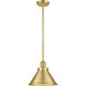 Franklin Restoration Briarcliff 1 Light 10 inch Satin Gold Mini Pendant Ceiling Light in Incandescent, Franklin Restoration