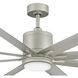 Vantage 66 inch Brushed Nickel with Silver Blades Smart Fan