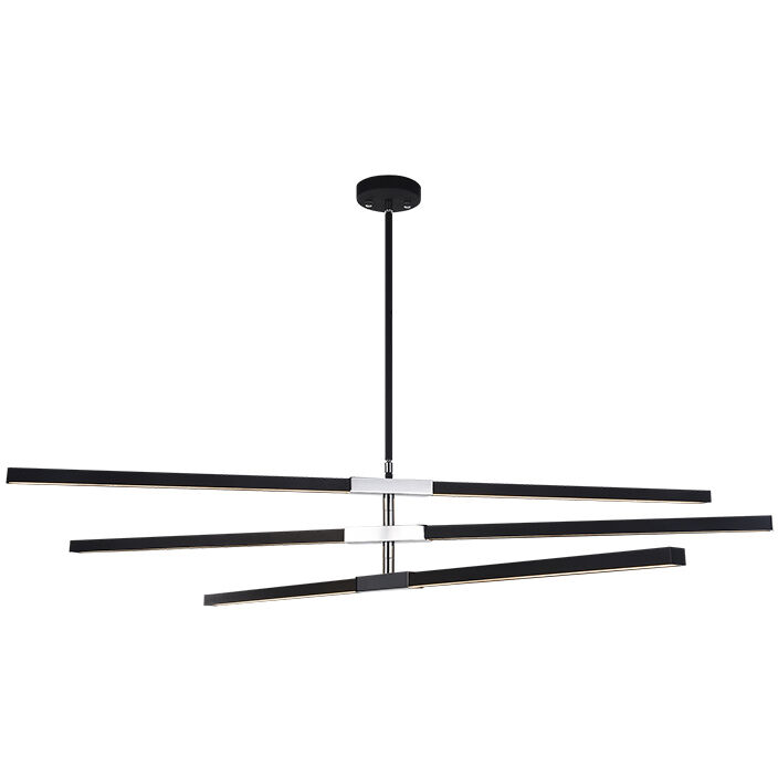 Lineare LED 1.25 inch Matte Black and Chrome Pendant Ceiling Light