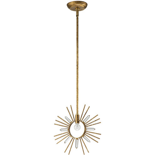 Sun King 1 Light 5 inch Gold Leaf Pendant Ceiling Light