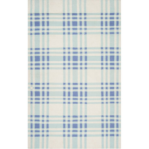 Happy Cottage 66 X 42 inch Seafoam, Bright Blue, Cream Rug