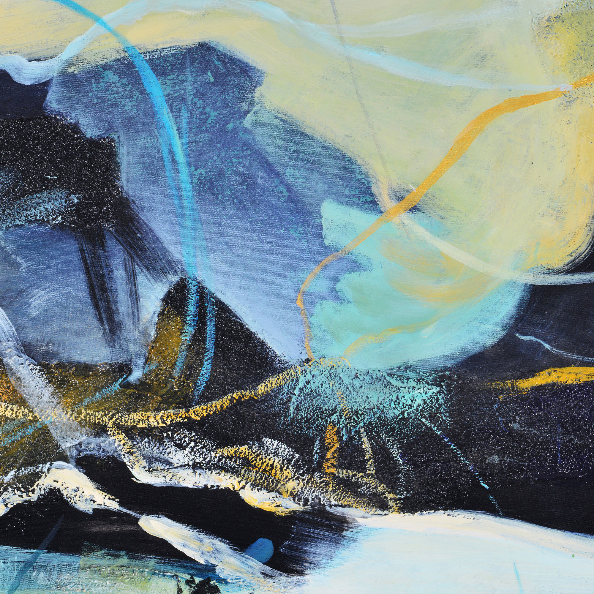 Aquarius Heavy Texture Canvas Art, Set of 2