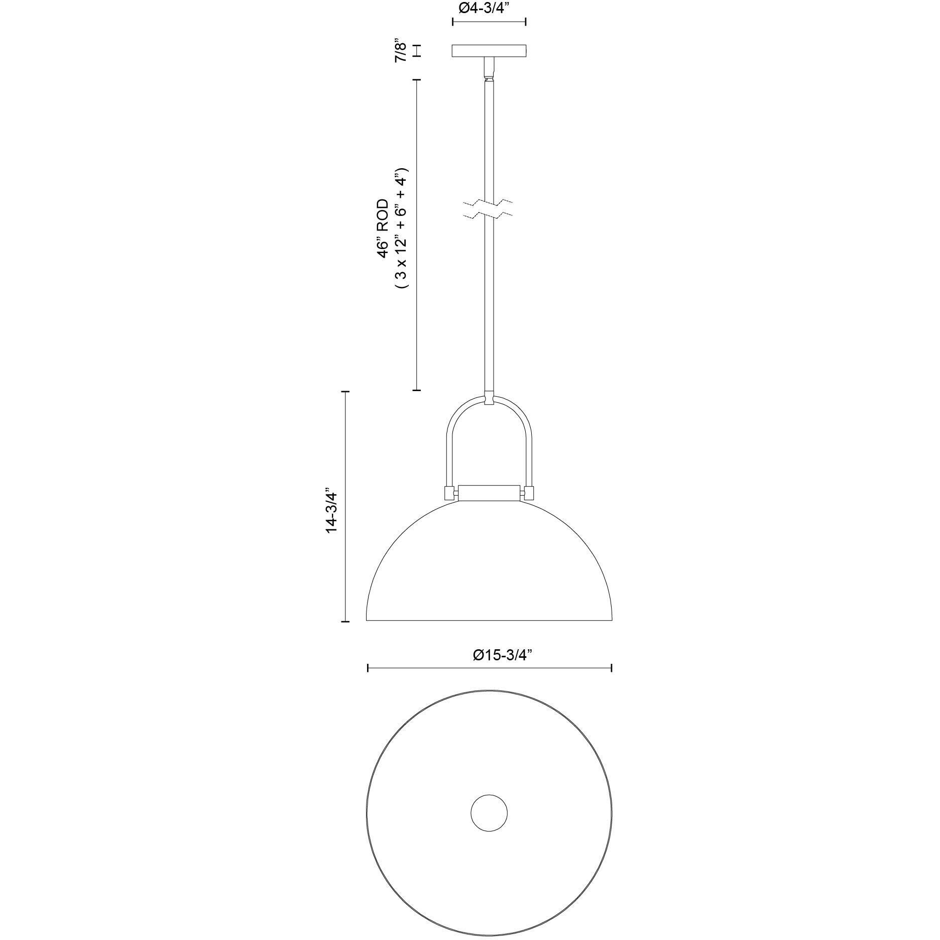 Alora Mood Harper Pendant Ceiling Light in Matte Black
