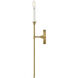 Hux 2 Light 7.5 inch Lacquered Brass with Warm White Sconce Wall Light