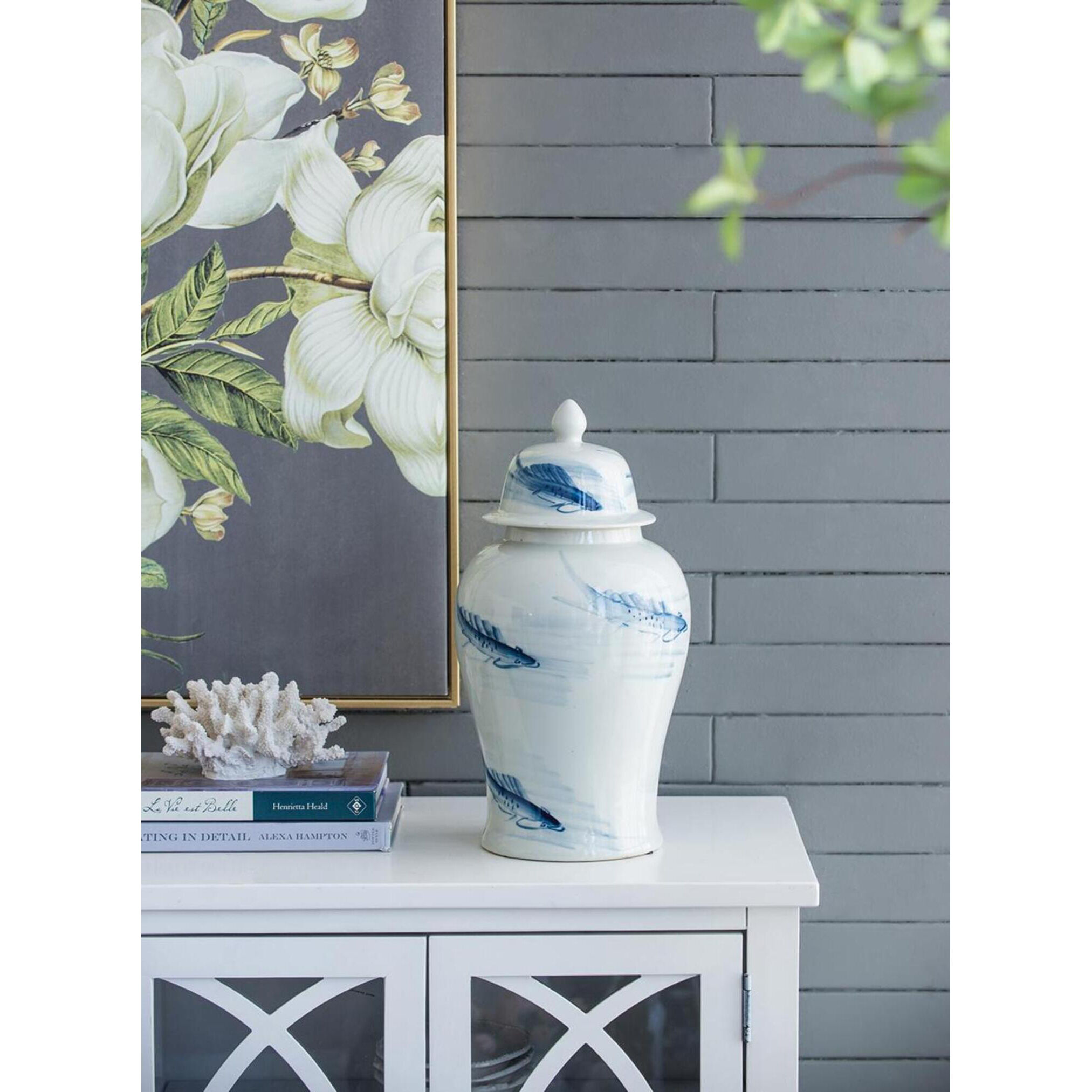 Koi 18.9 X 9.4 inch Vase