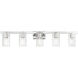 Clarion 5 Light 42 inch Polished Chrome Vanity Sconce Wall Light