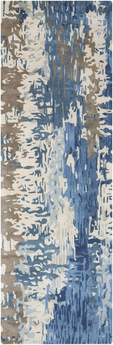 Banshee 96 X 30 inch Dark Blue Rug in 2.5 x 8, Runner