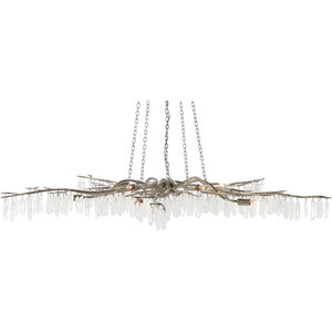 Forest Light 10 Light 62 inch Textured Silver/Natural Chandelier Ceiling Light, Aviva Stanoff Collection