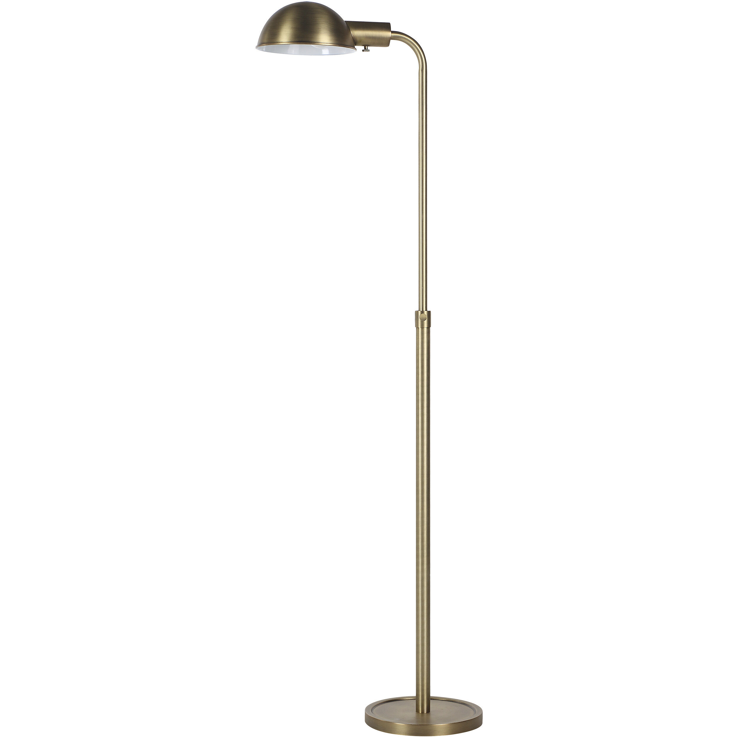 Cos 45 inch Dark Antique Brushed Brass Floor Lamp Portable Light