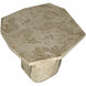 Polyhedron 32.5 X 31 inch White Marble Side Table
