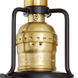 Nob Hill 1 Light 5 inch Satin Brass and Black Wall Sconce Wall Light