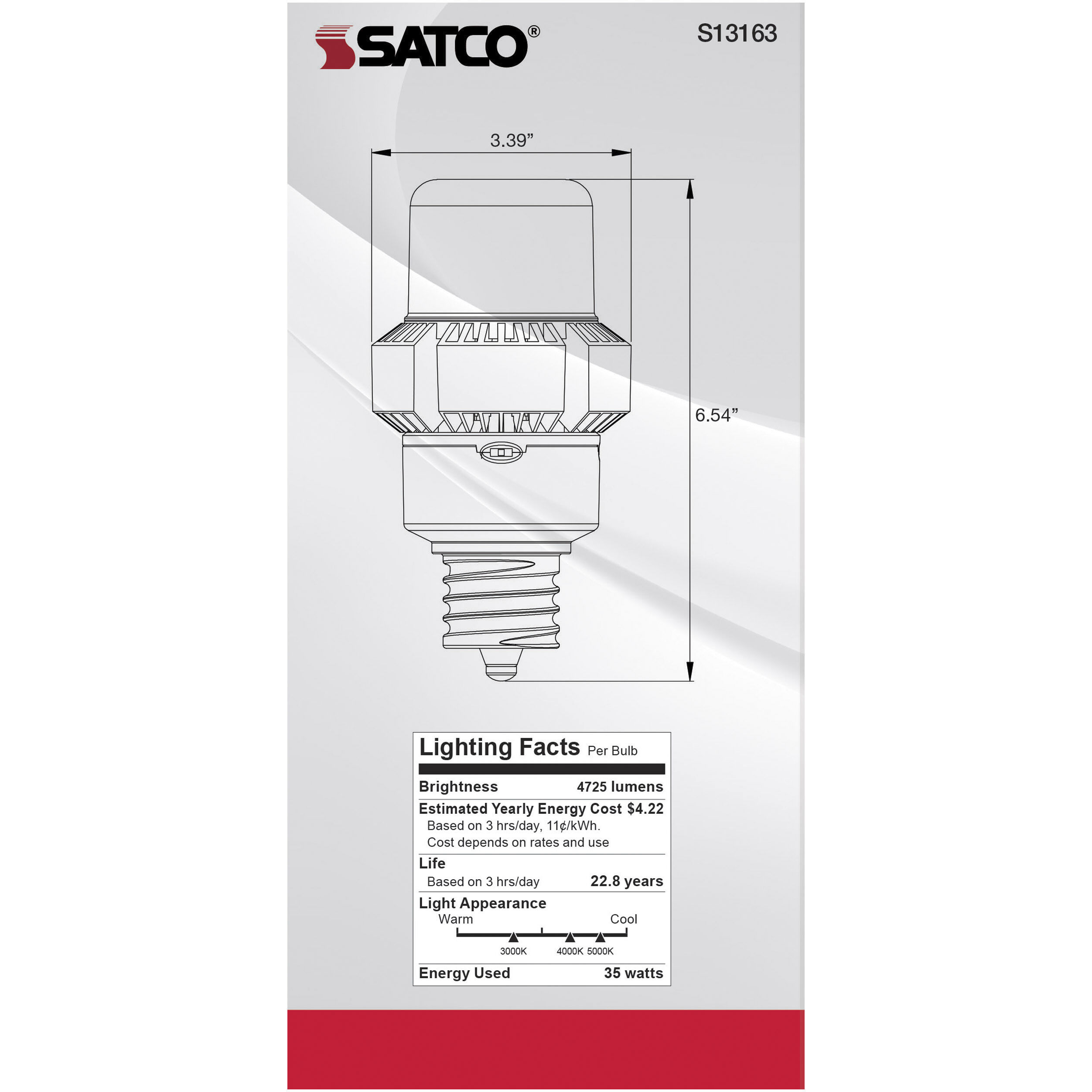 Lumos LED AP28 / ED28 Mogul Extended 35.00 watt 3000K HID Replacements