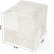 Victorian Hair on Hide with Silver Spots Cube Ottoman in White