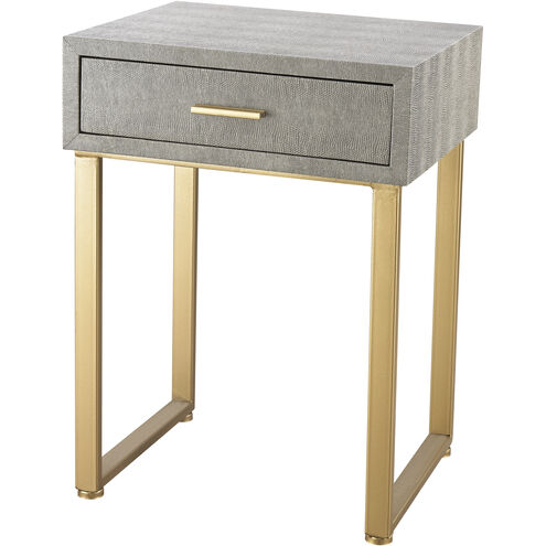 Beaufort Point 22 X 16 inch Gray with Gold Accent Table