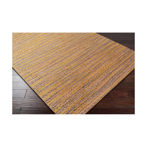 Alexa 36 X 24 inch Neutral and Yellow Area Rug, Jute and Viscose