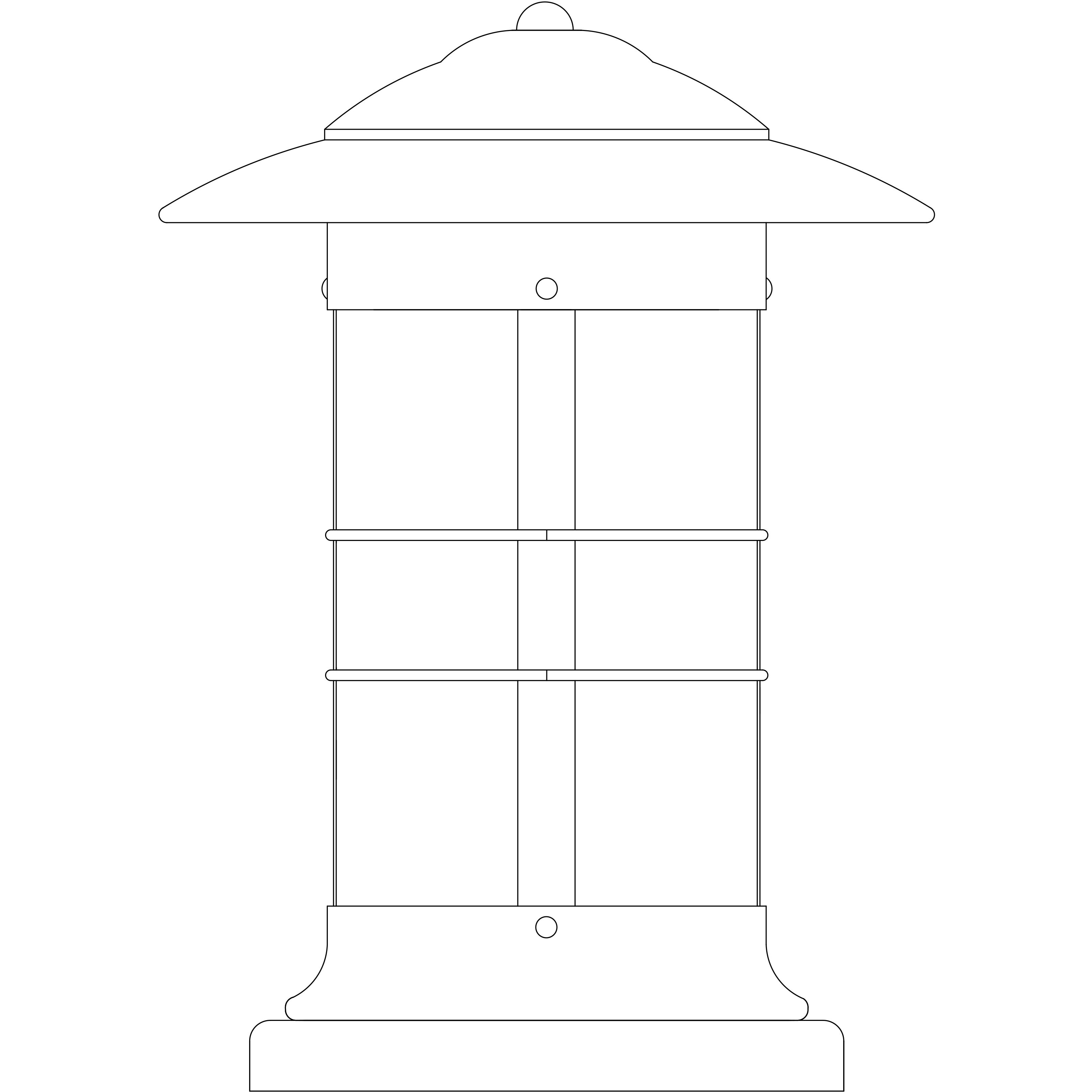 Newport 1 Light 19.25 inch Antique Brass Column Mount in Gold White Iridescent