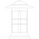 Newport 1 Light 19.25 inch Satin Black Outdoor Column Mount in Almond Mica