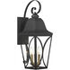 Cardigan Outdoor Wall Mount in Sand Coal and Olden Brass, Great Outdoors
