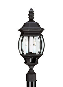 Wynfield 2 Light 23 inch Black Outdoor Post Lantern
